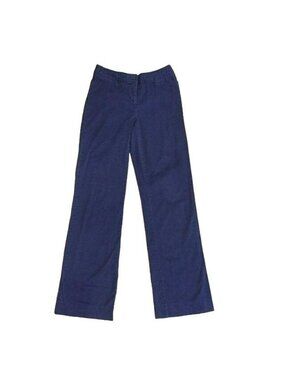 Vintage George Stretch Pants Womens 4 Blue Straight Leg Lightweight Cotton Blend